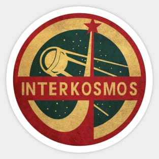 Vintage Interkosmos Sputnik Satellite Sticker
